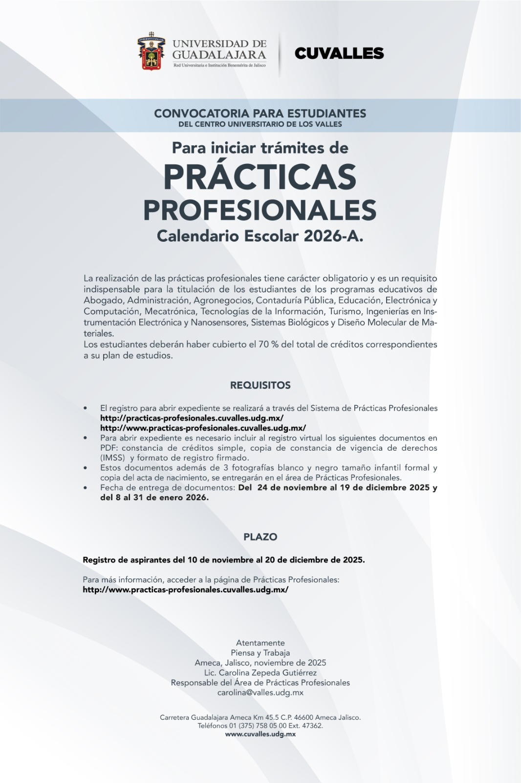 Convocatoria Estudiantes PP